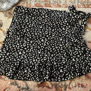 Cheetah wrap skirt